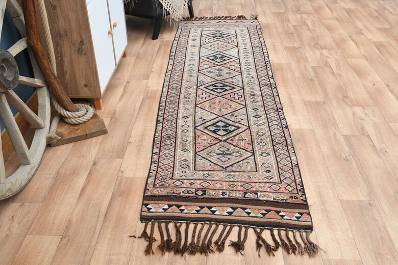 Geometric Vintage Turkish Runner
