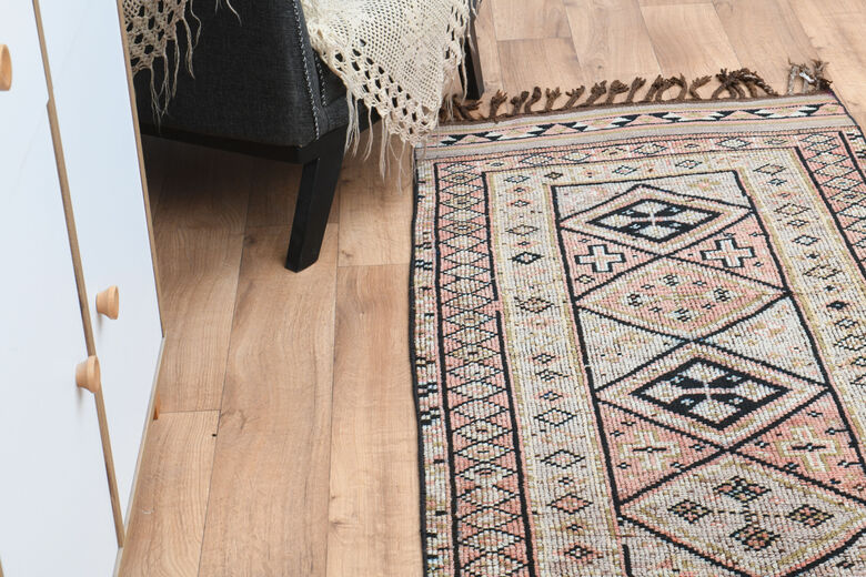 Geometric Vintage Turkish Runner
