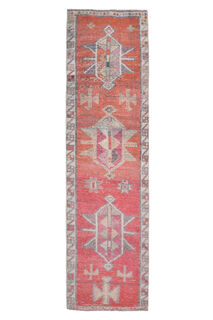 Vintage Turkish Runner Rug - Thumbnail
