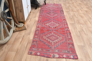 Very Pink Vintage Turkish Runner - Thumbnail