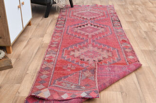 Very Pink Vintage Turkish Runner - Thumbnail