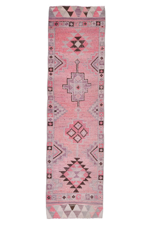 Handwoven Pink Vintage Runner