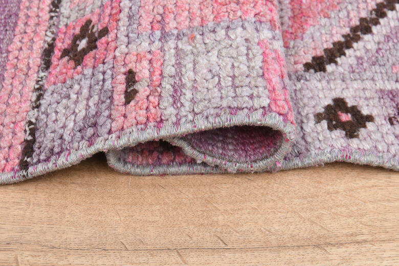 Handwoven Pink Vintage Runner