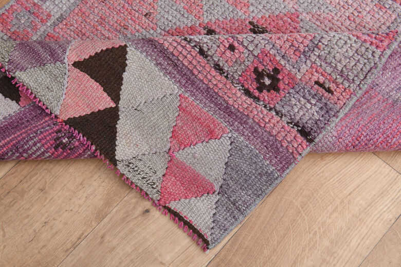 Handwoven Pink Vintage Runner