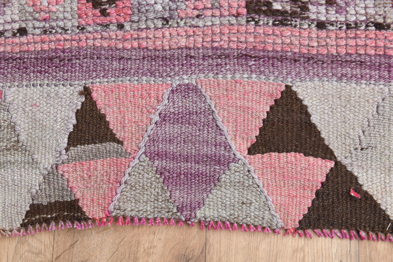 Handwoven Pink Vintage Runner