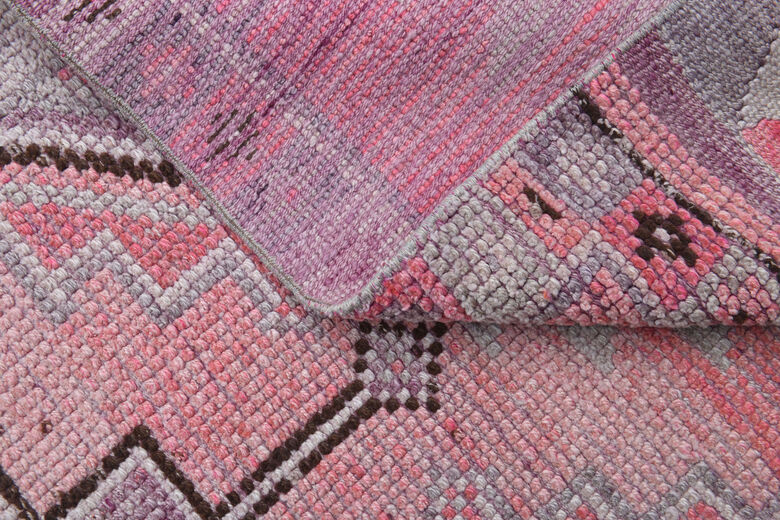 Handwoven Pink Vintage Runner