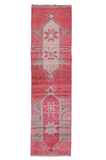 Pink Vintage Turkish Runner - Thumbnail