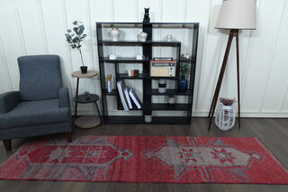 Pink Vintage Turkish Runner - Thumbnail