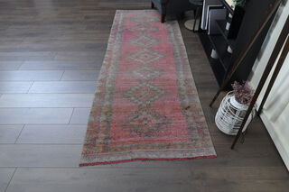Pink Hand-Knotted Runner - Thumbnail