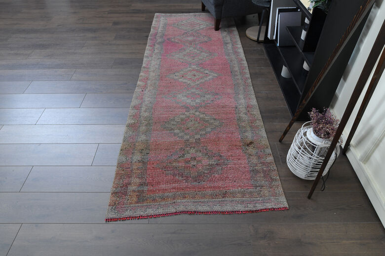Pink Hand-Knotted Runner