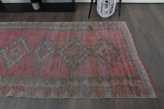 Pink Hand-Knotted Runner - Thumbnail