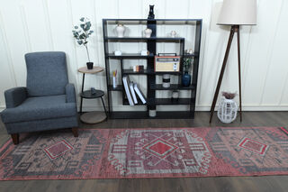 Unique Vintage Turkish Rug Runner - Thumbnail