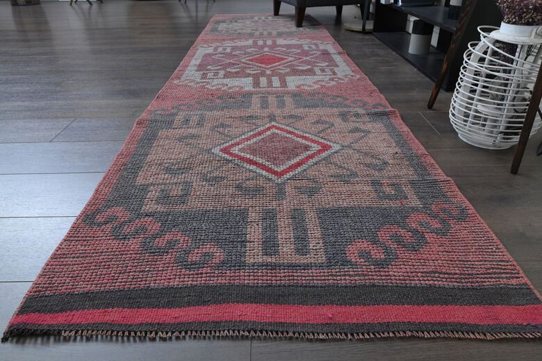 Unique Vintage Turkish Rug Runner