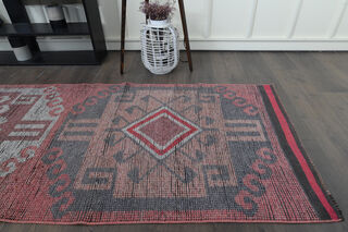 Unique Vintage Turkish Rug Runner - Thumbnail