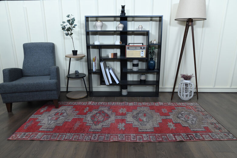 Hot Pink Vintage Turkish Rug Runner