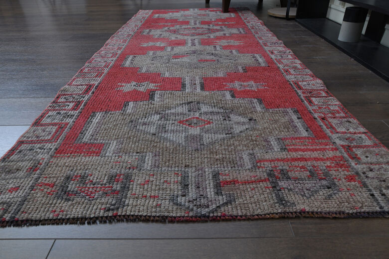 Hot Pink Vintage Turkish Rug Runner