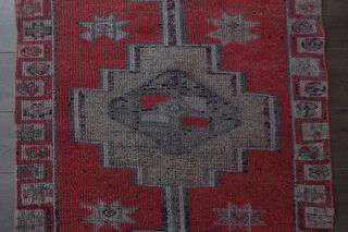 Hot Pink Vintage Turkish Rug Runner - Thumbnail
