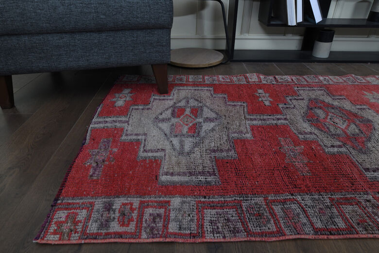 Hot Pink Vintage Turkish Rug Runner
