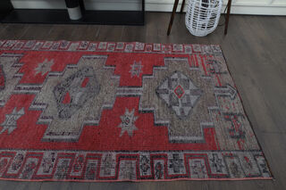 Hot Pink Vintage Turkish Rug Runner - Thumbnail