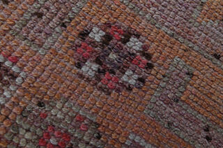 Purple Orange Vintage Turkish Rug Runner - Thumbnail