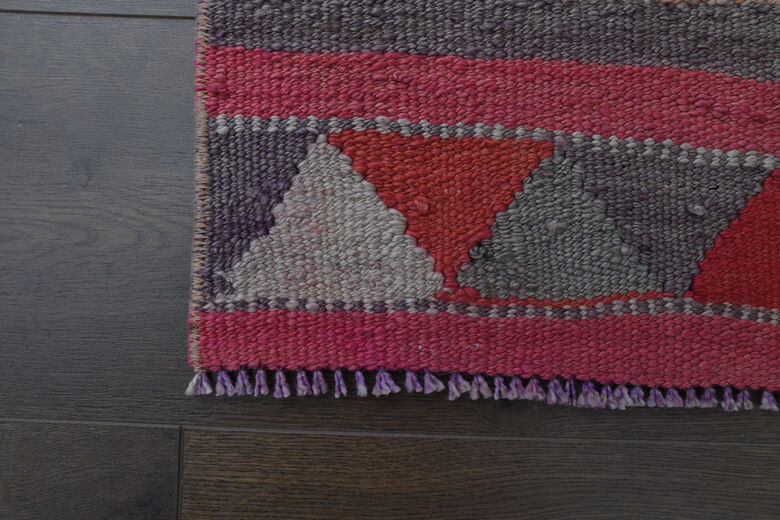 Pink Vintage Turkish Rug Runner