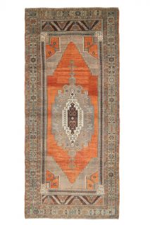 Vintage Taspinar Anatolian Wide Runner Rug - Thumbnail